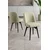 Hanah Home set trpezarijskih stolica Jiva 2 kom, krem tkanina Babyface, crne metalne noge