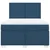 Vidaxl Box spring postelja z vzmetnico modra 140x200 cm blago
