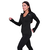 Women‘s Pulse 1/2 Zip Running Sweatshirt Black - GymBeam