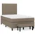 Vidaxl Box spring postelja z vzmetnico taupe 120x190 cm blago