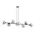 Luster na sajli ROSSI 8xE14/10W/230V crna/siva