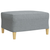 4-dijelni set sofa s tabureom jastucima svjetlosivi od tkanine