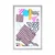 Plakat s paspartujem Memphis vzorec v pop art stilu - 20x30 no frame
