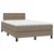 Vidaxl Box spring postelja z vzmetnico LED taupe 120x200 cm blago