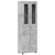 Highboard s policom FLORIN Betonski sivi 60 x 35 x 182 cm