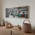 WallXpert uramljena MDF slika ARTSNTMDL4, zimska ulica na Monmartru sa šarenim kućama, 50 x 120 cm