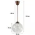Brilagi - LED luster na sajli RETRO GLASS 1xE27/60W/230V O 25 cm braon/prozirna