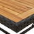 Vrtni stol crni 109 x 107 x 74 cm od poliratana i drva bagrema