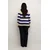 KAFFE CURVE Pulover Lizzy bež/temno modra