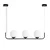 Opviq Luster Faruk-13715, 20-110cm, 15 cm Cap, 3xE14, Crni