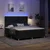 vidaXL LED Box Spring Postelja z vzglavjem Črna 180 x 200 cm blago