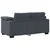 3-dijelni set sofa s jastucima, tamno sivi baršun