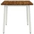vidaXL 70 x 70 x 75 cm Masiven les akacije Naravna in bela Kvadrat