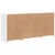 Komoda s LED svjetlima bijela 142,5 x 37 x 67 cm