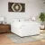 vidaXL Box spring postelja z vzmetnico bel 140x200 cm umetno usnje