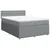 Vidaxl Box spring postelja z vzmetnico svetlo siva 140x200 cm blago