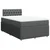 Vidaxl Box spring postelja z vzmetnico temno siva 120x190 cm blago