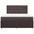 Vidaxl Box spring postelja z vzmetnico temno rjava 180x200 cm blago