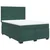 Vidaxl Box spring postelja z vzmetnico temno zelena 140x200 cm žamet
