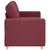 Vidaxl Dvosed vinsko rdeč 160x77x82 cm blago