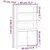 Visoka komoda crna 80 x 35 x 154 cm od masivne borovine