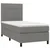 Vidaxl Box spring postelja z vzmetnico temno siva 90x190 cm blago