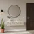 Hanah Home komoda Moka 120, 120 cm, bela / travertin / srebrna
