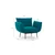 Atelier del Sofa Fotelja Jax 90x95x80cm Petrolej