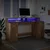 Radni stol s LED svjetlima 160x55x91 cm konstruirano drvo