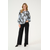 Kaffe Bluza Louise modra/temno siva