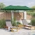 Vrtni suncobran Zelena 370 x 197 x 239 cm Poliester i aluminij