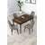 Hanah Home trpezarijski set Lia, sto na razvlačenje i 4 stolice, ploča u dekoru drveta Baroque, siva tkanina Babyface