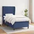 Vidaxl Box spring postelja z vzmetnico modra 80x200 cm blago