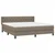 Vidaxl Box spring postelja z vzmetnico taupe 160x200 cm blago