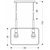 Frame Pendant 2X60W E27 Black