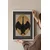 WallXpert uramljena slika 115216, The Black Swan Hilme af Klint, crni labud u zlatnom ovalu, 30 x 40 cm, beli ram
