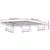 shumee vidaXL Postelja iz palet bela 140x200 cm masivni borov les