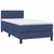 Vidaxl Box spring postelja z vzmetnico LED modra 90x190 cm blago