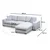 Atelier del Sofa Ugaona garnitura Loop 12 95x85x290cm Svetlosiva