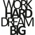 Opviq Zidna dekoracija Work Hard Dream Big, 65x70 cm, 1.5 mm, Crna