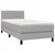 Vidaxl Box spring postelja z vzmetnico svetlo siv 100x200 cm blago