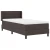 Vidaxl Postelja boxspring z vzmetnico Temno rjava 90 x 190 cm