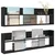 Polica za časopise s policom 2 pcs Crni hrast 100 x 12 x 30 cm