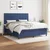 Vidaxl Box spring postelja z vzmetnico modra 180x200 cm blago