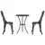 Bistro set za vrt 3 pcs Bronzana Aluminij