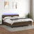 Vidaxl Box spring postelja z vzmetnico LED temno rjava 160x200cm blago