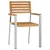 Vrtna stolica 2 pcs Prirodna nafta Čvrsto teak drvo