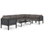 Modularna kutna sofa od poliratana s lijevim naslonom antracit