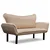 Atelier del Sofa Dvosed na razvlačenje Chatto 140x70x65cm Krem