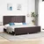 Vidaxl Konstrukcija postelje Temno rjava 200 x 200 cm blago